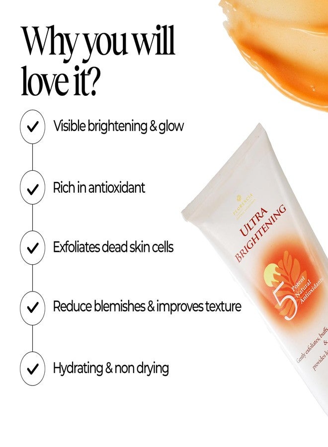 FLORENCIA Ultra Brightening Body Scrub with Polished Rice & 5 Natural Antioxidants | Rich Botanical Ritual for Deep Exfoliation, Tan Removal & Radiant Skin | Clean,Toxin Free Formula - Image 2