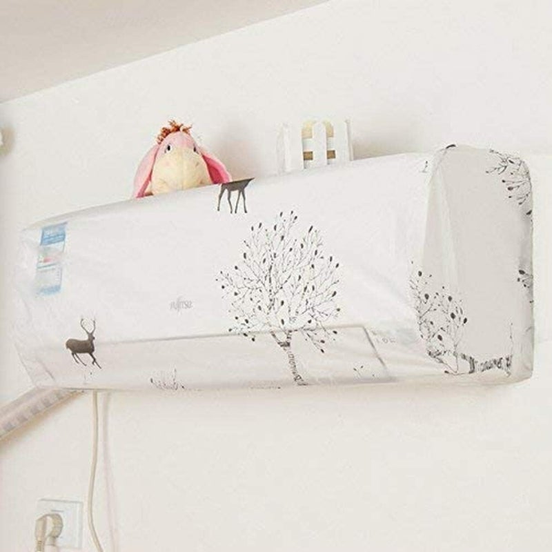 WENGTY Multi and Printed Color Air Conditioning Dust Cover Waterproof Folding AC Covers for Split for 1.5 ton Indoor Unit (Size: 110 * 33 * 31 cm Assorted Color & Design) - Image 1