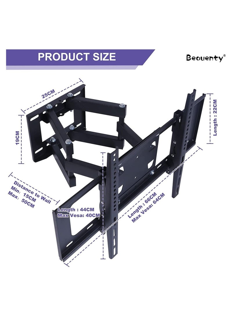 Full Motion TV Stand/TV Wall Mount,Swivel and Tilt for Most 32-70Inch Flat Screen TV,Rugged TV Mount Articulating Dual Arms,Standard Load 66 Ibs  - Image 2
