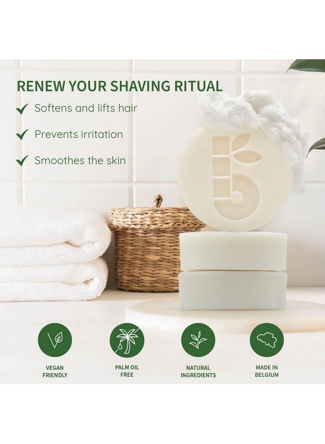 Bambaw Shaving Soap Bar 2.5 Oz Organic White Clay & Aloe Vera Shaving Bar Shaving Soap Puck Sensitive Skin Natural Shaving Soap Vegan Shave Bar Shaving Soap Unscented - Image 4