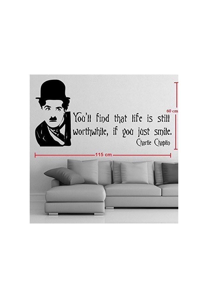 Asmi Collection Charlie Chaplin Motivational Quotes Wall Sticker - Image 2