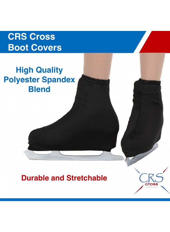 CRS Cross CRS Cross Boot Covers for Skates Lycra Skate Covers. Protect and be Performance Ready for Figure Skating, Ice Skating, Roller Skates. (Black, Adult) - Image 3