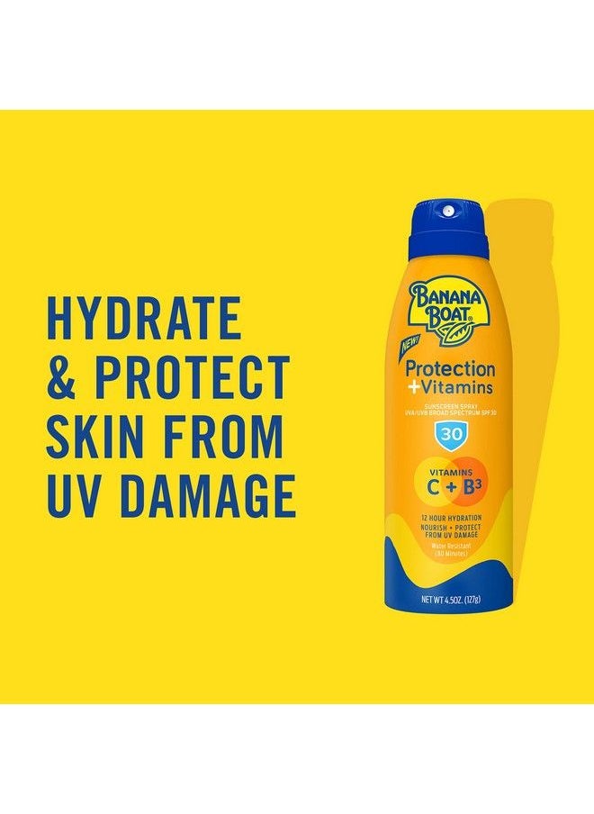 BANANA BOAT Banana Boat Protection + Vitamins Sunscreen Spray Spf 30 | Moisturizing Sunscreen With Vitamin C & Niacinamide | Banana Boat Spray Sunscreen Vitamin B3 & Vitamin C Sunscreen 4.5 Oz.  - Image 4