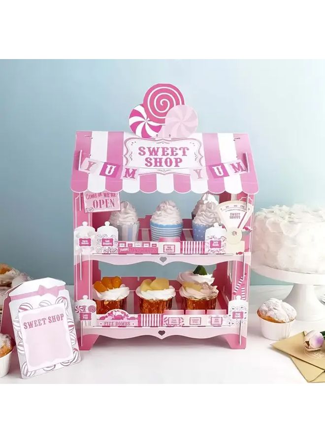 Disposable Cupcake Stand Tray 1 Pc For Birthday Wedding Tea Party Decor - Image 1