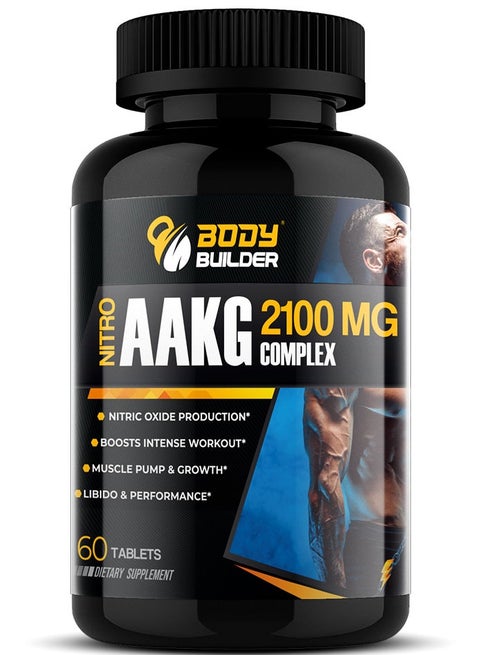 Nitro AAKG Complex  2100 mg With Nitric Oxide,Muscle Pump & Growth 60 Tablets