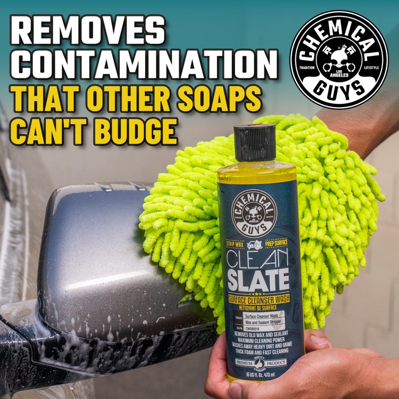 Chemical Guys CWS80316 Clean Slate Deep Surface Cleaning Car Wash Soap (Removes Old Car Waxes, Glazes & Sealants for Superior Surface Prep), 16 fl oz, Citrus Scent - Image 2