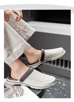 FASHION Men Breathable Sandals Anti-Slip Water Shoes Outdoor Beach Shower Slippers Summer Sandals Men's Outdoor Clogged Shoes  - Image 3