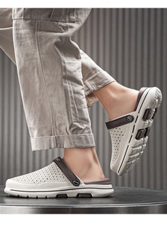 FASHION Men Breathable Sandals Anti-Slip Water Shoes Outdoor Beach Shower Slippers Summer Sandals Men's Outdoor Clogged Shoes  - Image 4