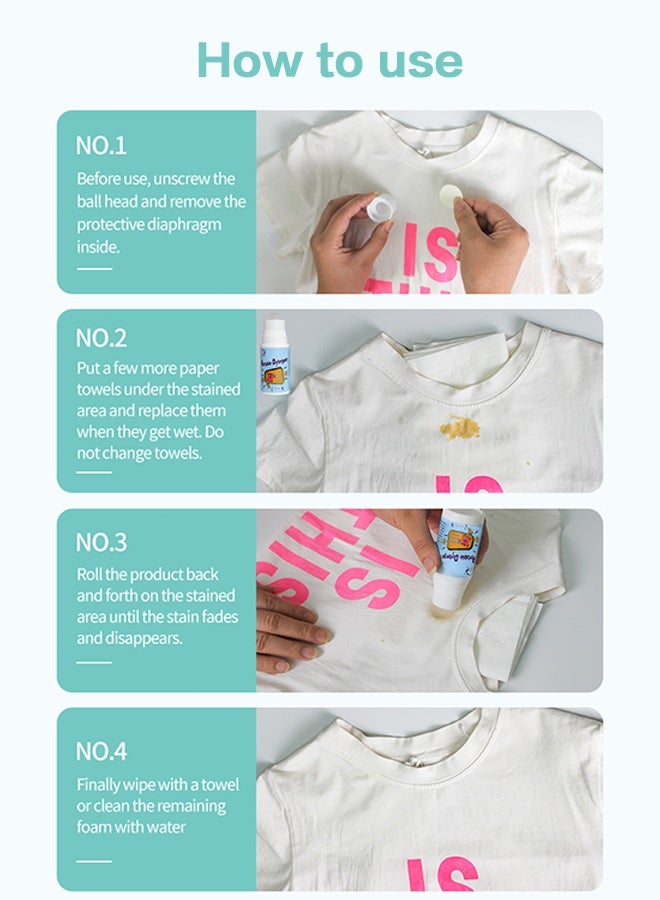 Magic Stain Remover-Rolling Bead, Portable No-wash Instant Stain Remover Pen, Ideal for Emergency Stain Removal - Image 5