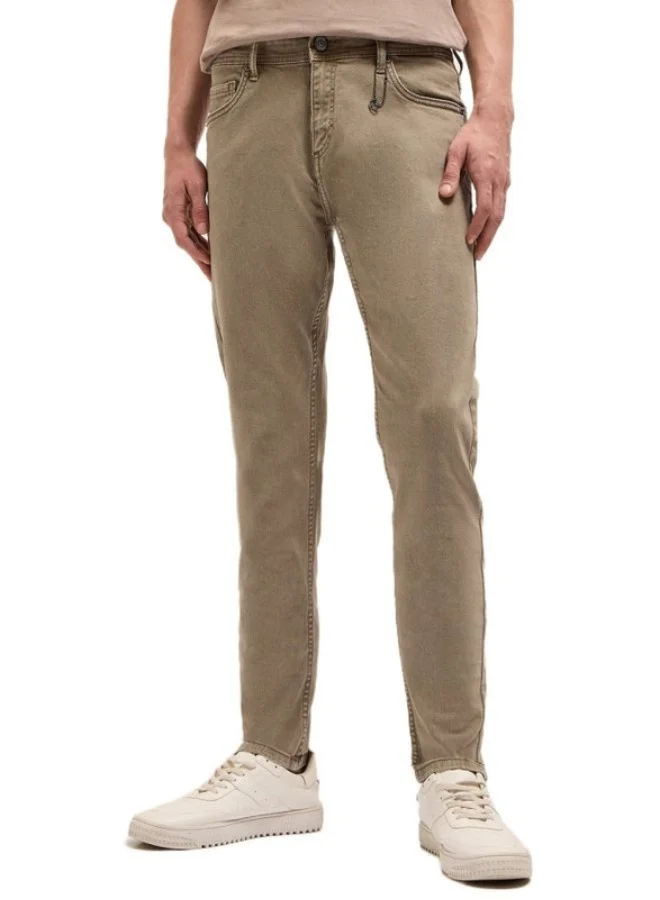 THE BEAR HOUSE Men's Stylish Khaki Jeans with Comfortable Stretch and Skinny Fit Classic Comfort With Modern Style, Perfect For Everyday Casual Looks And Effortless Streetwear Vibes