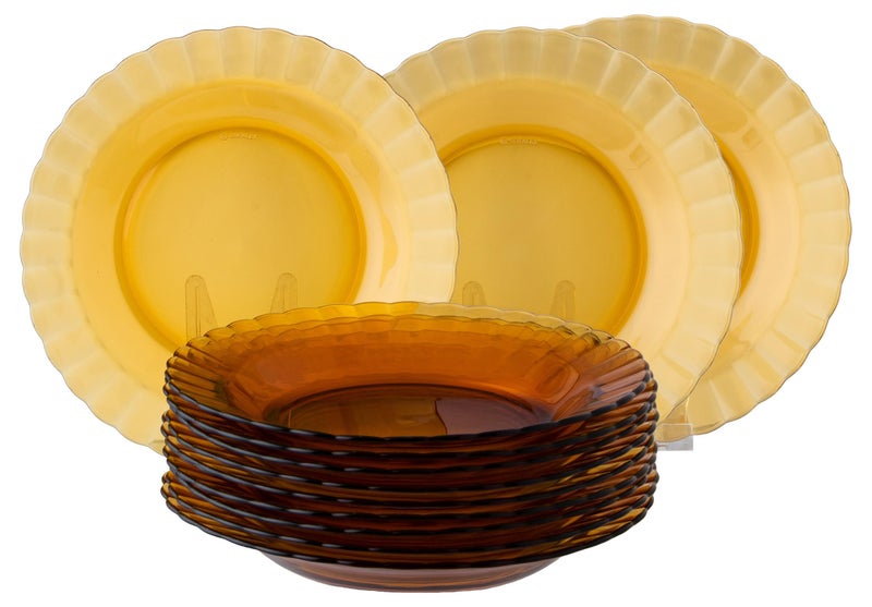 DURALEX Durable French Duralex glass dish set, 23 cm, 12 pieces - Image 1