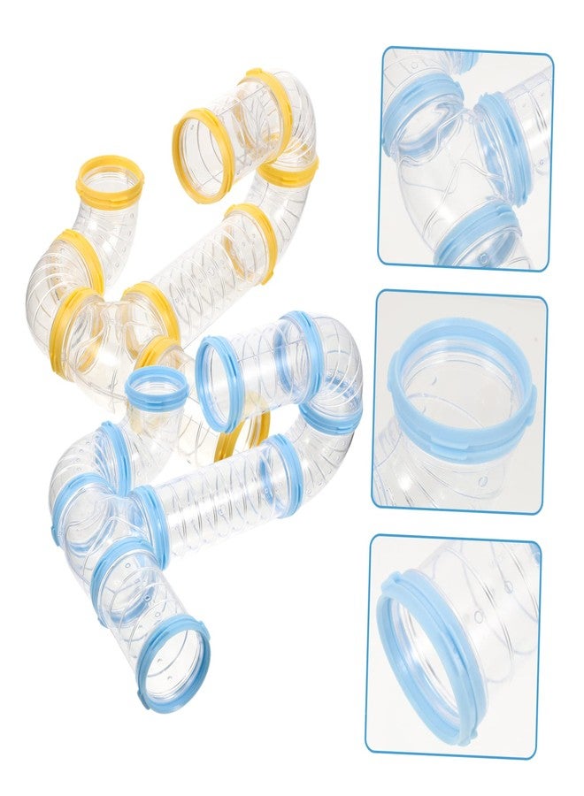 Balacoo 2 Sets Hamster Tube Kit Clear Pipe Guinea Pig Toy cage for Guinea Pigs Hamster Curved pipr Toy Hamster Excercise Toy Hamster Playground Tube Hamster Tunnel Tube pet cage Supplies - Image 2