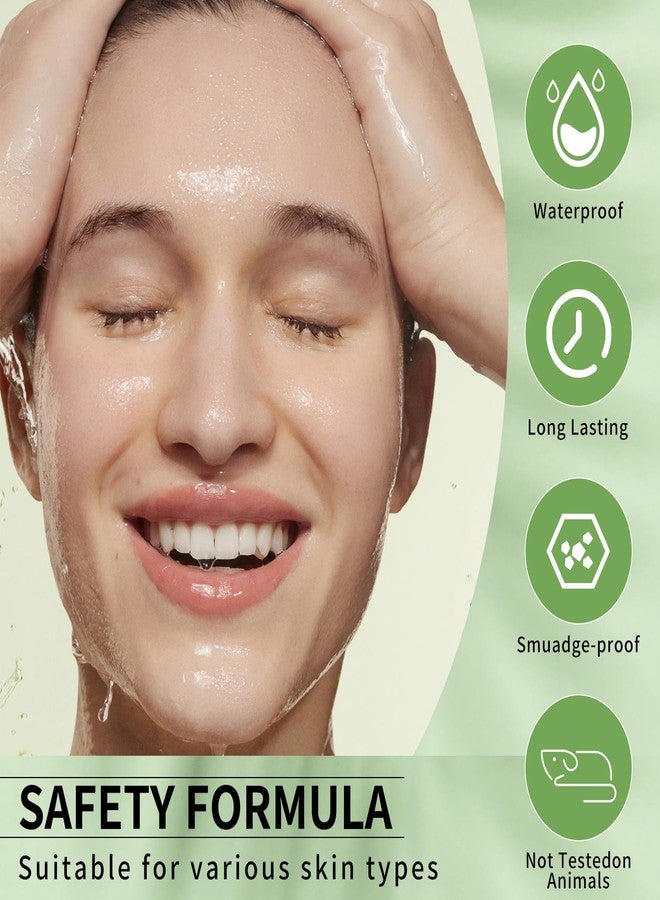 كيو اي سي قلم تحديد الحواجب السحري، قلم تحديد الحواجب بتقنية الميكروبليدينغ برأس رباعي الشعب، قلم حواجب مقاوم للماء يدوم طويلاً مع فرشاة للحواجب، يرسم شعراً يشبه الحواجب الطبيعية، يدوم طوال اليوم (بني) - Image 3