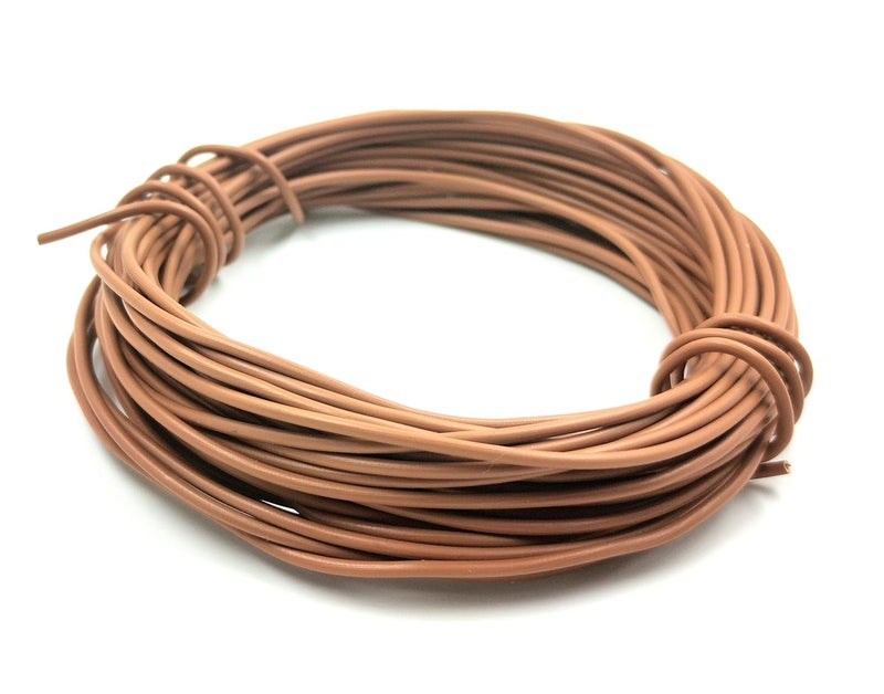INVENTO 1mtr 20 AWG 05 sqmm 15A Tinned Copper PVC Wire Flexible Brown Cable 17mm Dia High Temperature for DIY - Image 4