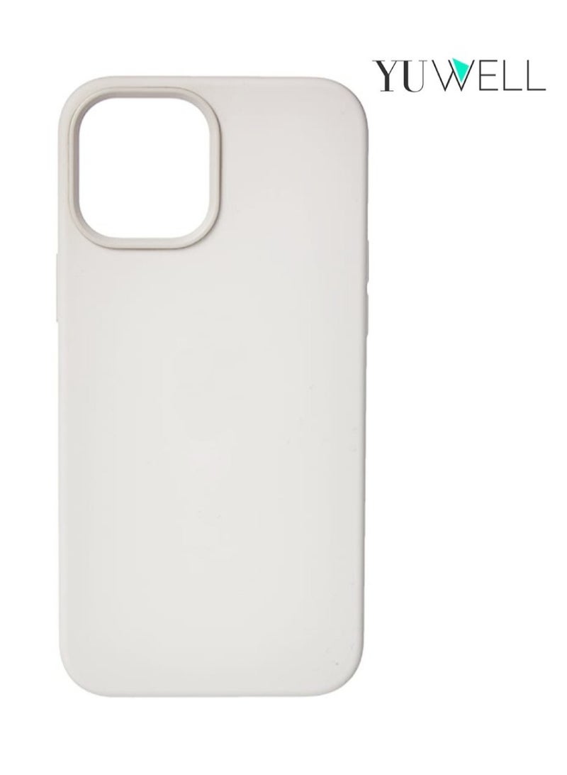 iPhone 14 Case Silicone Shockproof Protective Case Cover 6.1 Inch Soft Liquid Gel Rubber iPhone 14 Silicone Case White