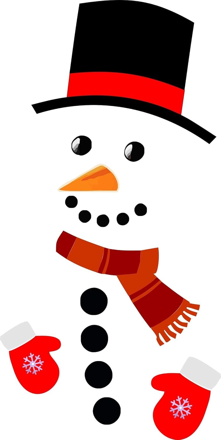 ملصقات جدارية لرجل الثلج لعيد الميلاد ملصقات رجل الثلج لتزيين النوافذ والثلاجات