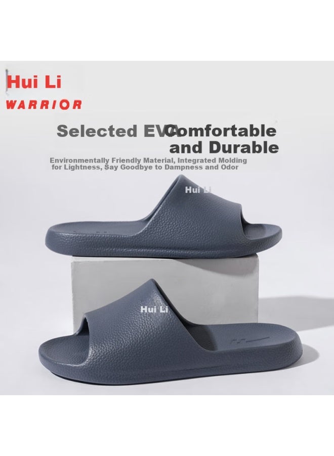 Men's Slippers Lightweight Anti-slip Bathroom Indoor Outdoor Soft Elastic Slippers Hl0397 Dark Blue Size 40-41 - Image 1