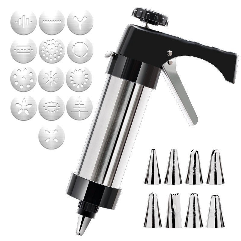 Cookie Biscuit Gun Extrusion Biscuit Machine Cream Piping Gun Piping Nozzle Baking Tool Household Set Mold