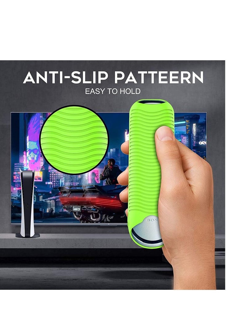 Captaintech Remote Cover, Playstation Media Remote Case, Glow in The Dark, PS5 Media Remote Cover (Fluorescent Green + Fluorescent Blue) - Image 3