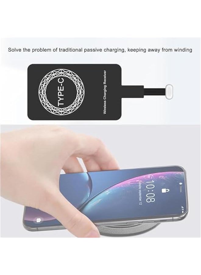 Wireless Charger Receiver - Wireless Charger Slim Chip | USB C Charger Receiver Adapters | Slim Receiver Chip | Wireless Type C Charging Receiver | Wireless Charger Receiver Fast Charge Type C Phone