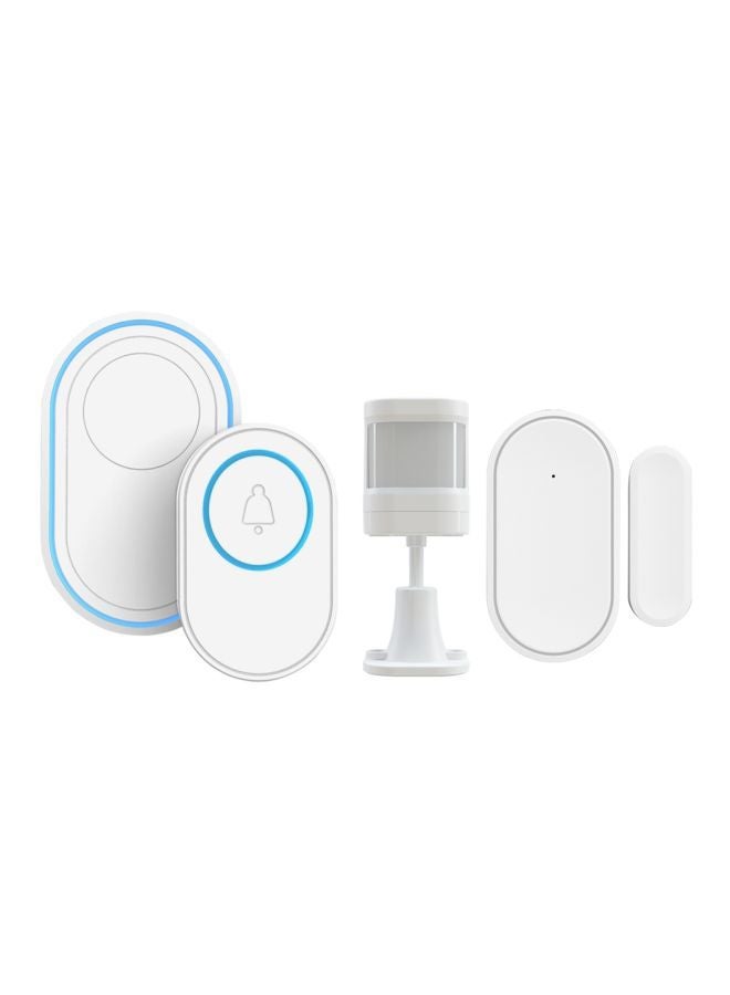 NIBEMINENT Wireless Doorbell Alarm Security Kit White/Blue - Image 1