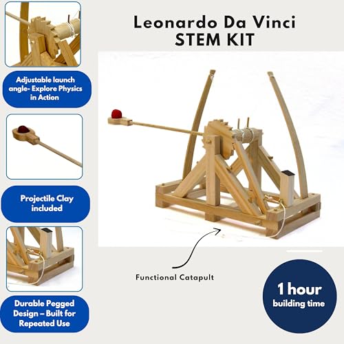 Pathfinders STEM Kits – Leonardo da Vinci Catapult kit | Trebuchet Science Kits for Kids Age 12-14 | Toys for Ages 8-13 Physics Toys | Kids Engineering kit | Learning Resource | Engineering - Image 4