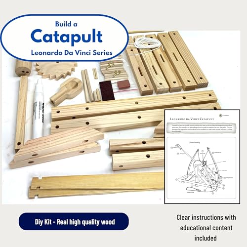Pathfinders STEM Kits – Leonardo da Vinci Catapult kit | Trebuchet Science Kits for Kids Age 12-14 | Toys for Ages 8-13 Physics Toys | Kids Engineering kit | Learning Resource | Engineering - Image 2