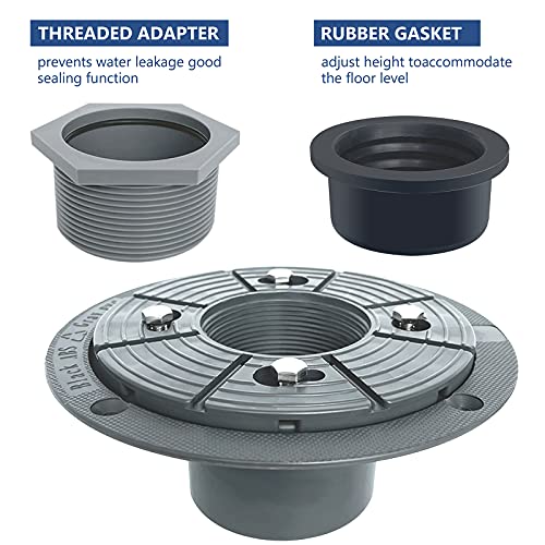 Neodrain 2-Inch PVC Sub Drain, Shower Drain Base, No Hub Shower Drain Base with Rubber Gasket for 2 inch Linear & Square Drain Installation - Image 3