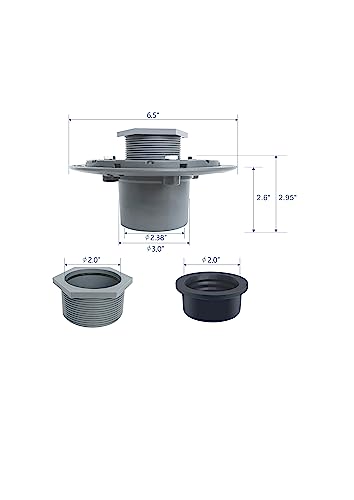 Neodrain 2-Inch PVC Sub Drain, Shower Drain Base, No Hub Shower Drain Base with Rubber Gasket for 2 inch Linear & Square Drain Installation - Image 4