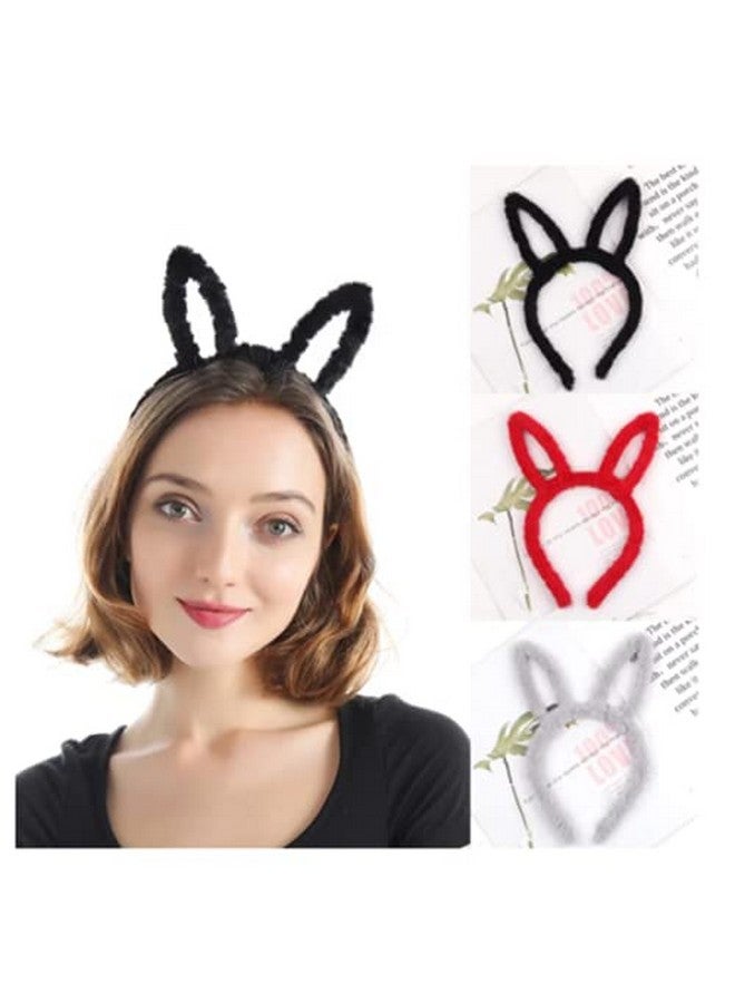 فافيلا مجموعة من 3 أربطة شعر/عصابات رأس من فراء القطط للفتيات الصغيرات والأطفال - متعددة الألوان - Image 1