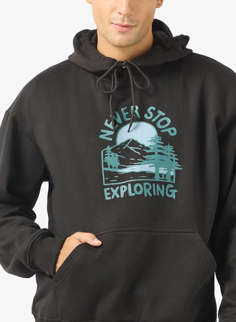 Seventy Five Graphic Print Hoodie