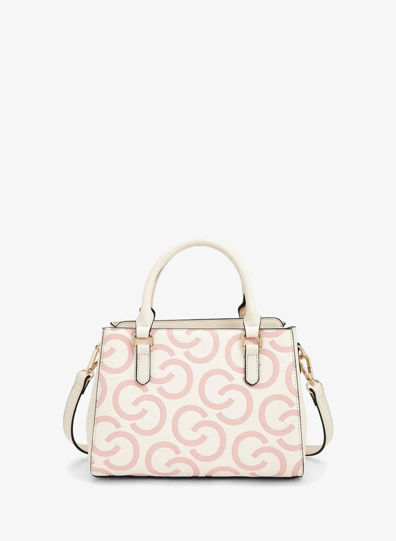 Celeste PINK Monogram Debossed Tote Bag With Adjustable Strap for Women | Best Price UAE
