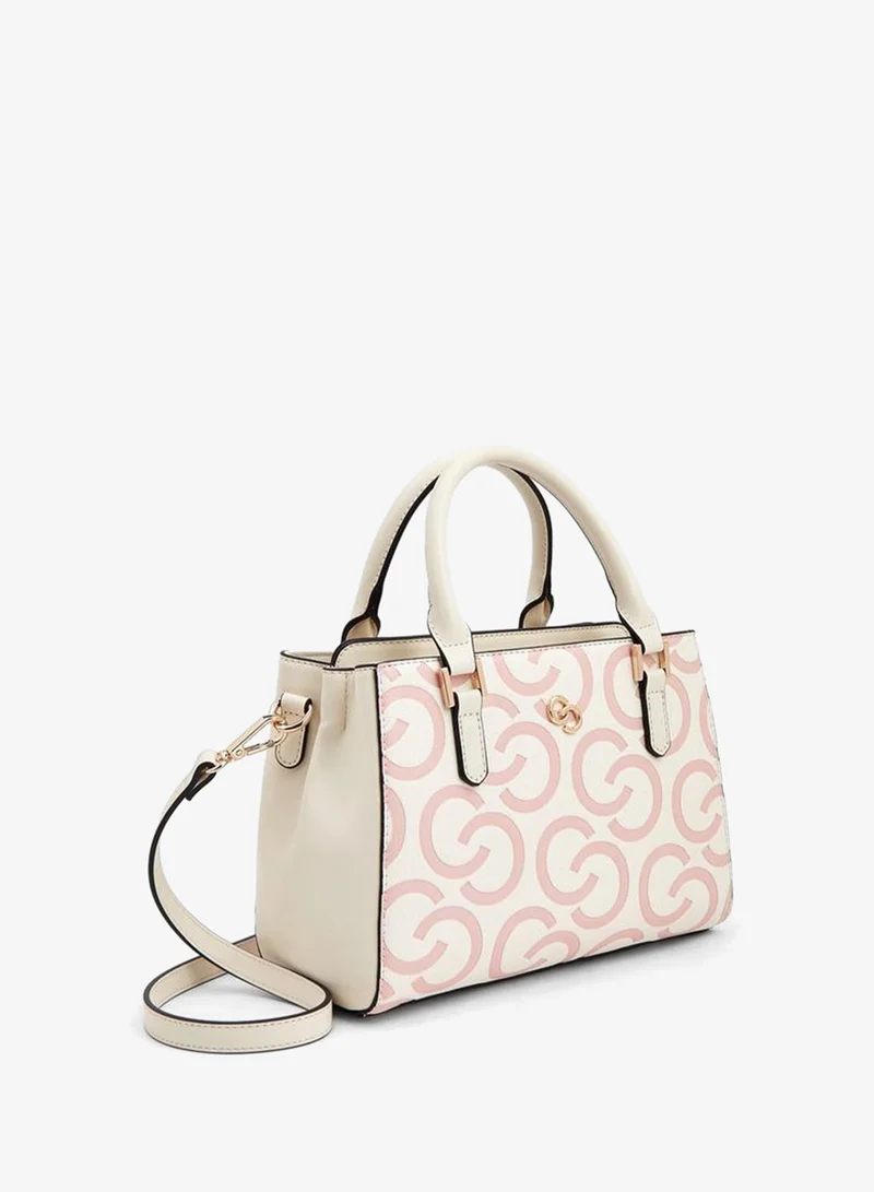 Celeste PINK Monogram Debossed Tote Bag With Adjustable Strap for Women | Best Price UAE