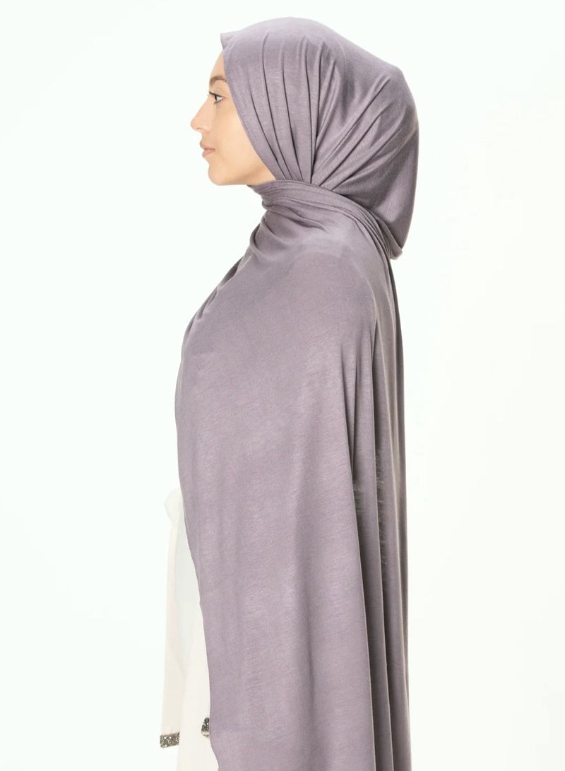 Perfectory PERFECTORY Soft Stretch Jersey Hijabs, Effortless Style and Comfort, Curated Collection- Duchesslilac  - Image 2