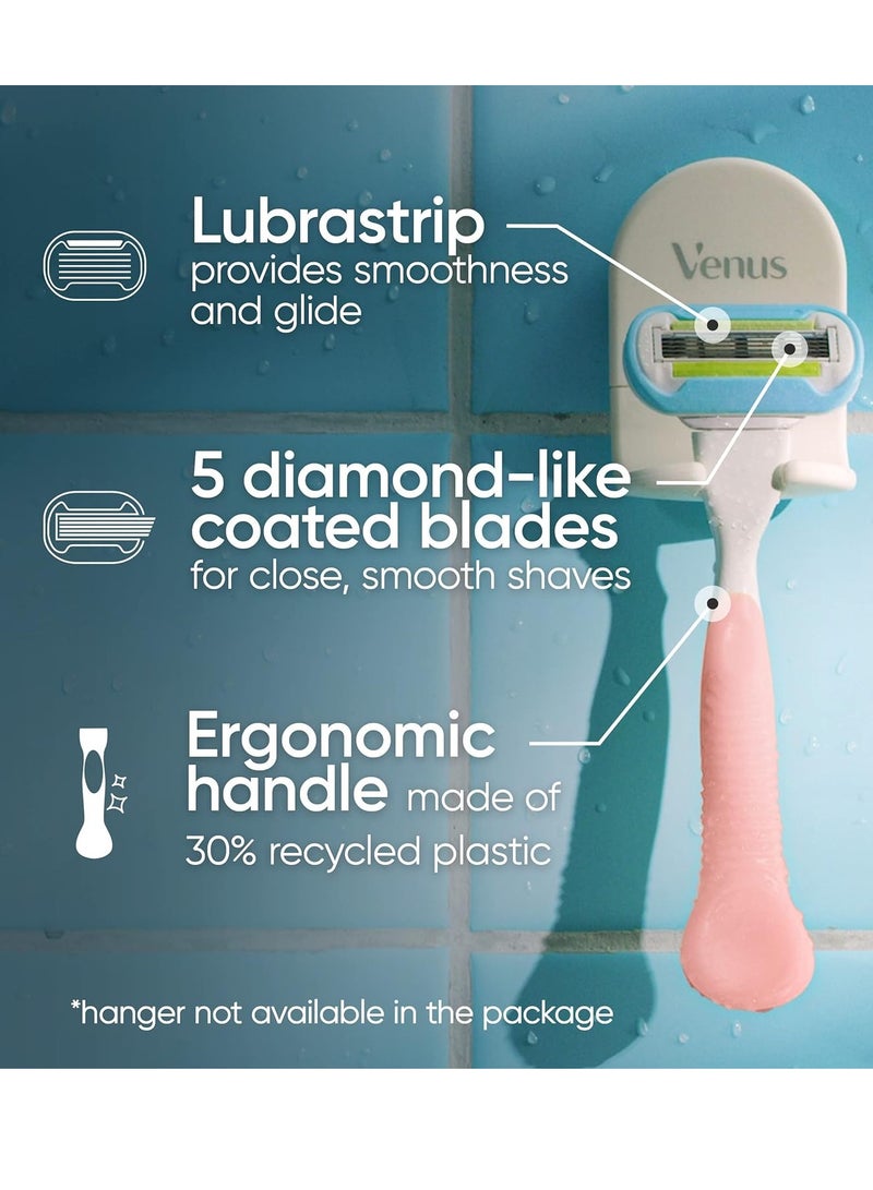 Gillette Venus Extra Smooth Pink Women's Razor Handle + 2 Blade Refills - Image 2