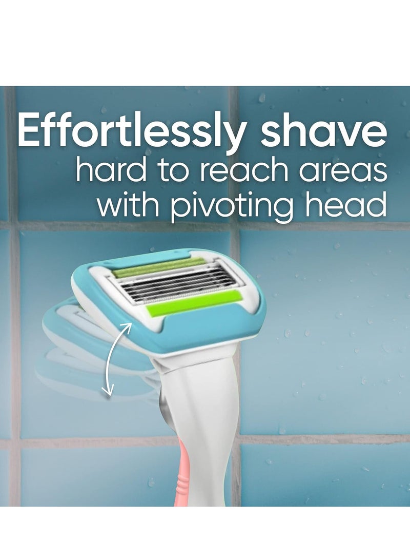 Gillette Venus Extra Smooth Pink Women's Razor Handle + 2 Blade Refills - Image 3