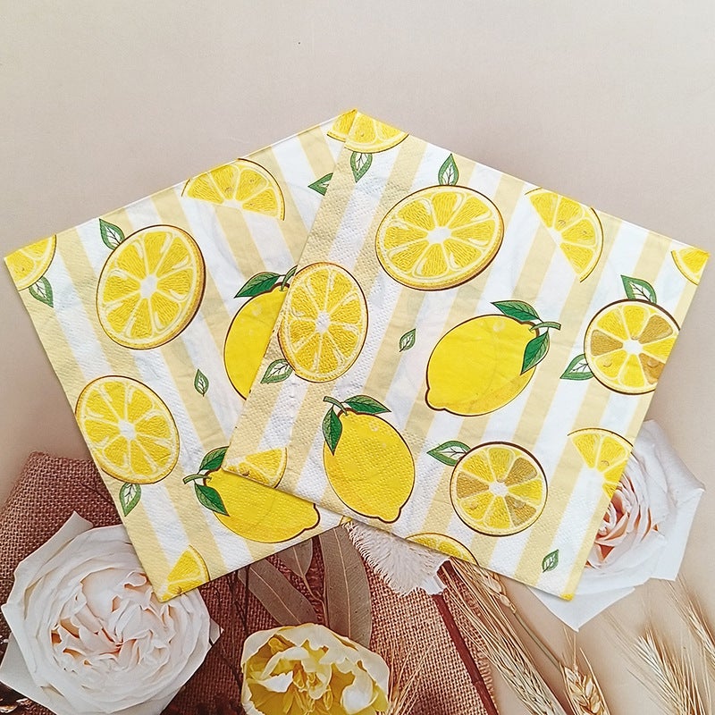 Color Printing Napkins Flowers And Plants Facial Tissue Party Tissue Sale - Image 3