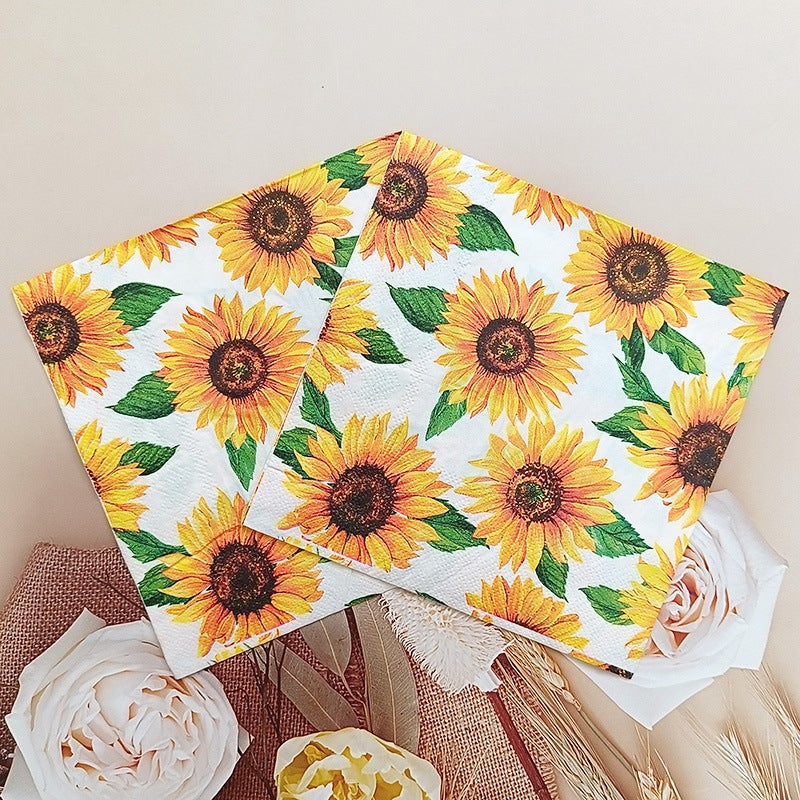 Color Printing Napkins Flowers And Plants Facial Tissue Party Tissue Sale - Image 5