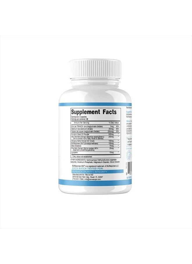 revive - Prostate Supplements for Men MD - Maintain Healthy Prostate-Specific Antigen (PSA) Levels, Estrogen Levels & Urinary Flow - Saw Palmetto & Beta Sitosterol for Prostate Health Support - Image 1