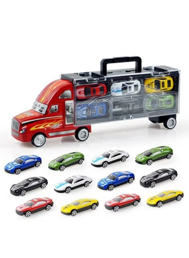 12-Piece Small Car In A Truck Set  - Image 1