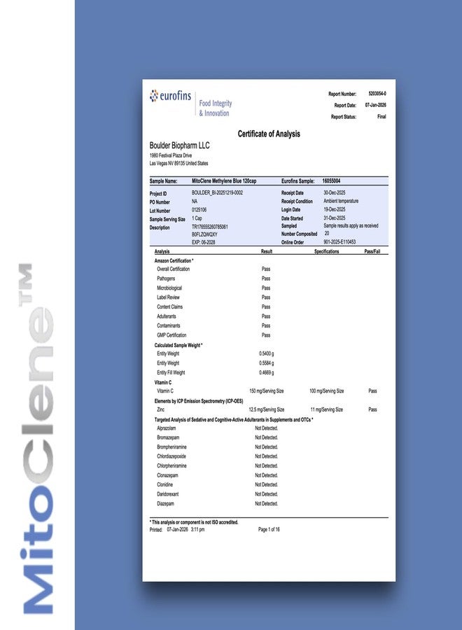 CELCLENE MitoClene 120 Extended-Release Methylene Blue Capsules 10mg Pharmaceutical USP Grade, 4 Month Supply, Advanced Delivery for Mitochondrial Energy Support, with Vitamin C & Zinc Picolinate - Image 2