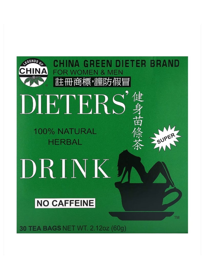 Uncle Lee's Tea Dieter's 100% Natural Herbal Drink No Caffeine 30 Tea Bags 2.12 oz (60 g) - Image 1