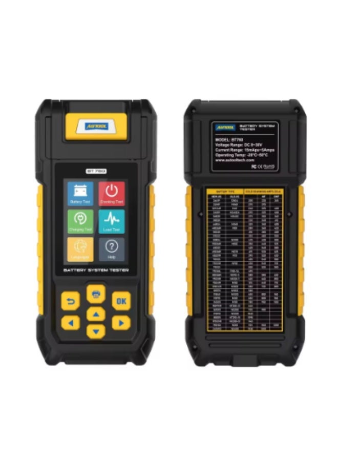 Autool BT760 Automotive Battery Tester 6V/12V/24V – Professional Car Battery Analyzer with Thermal Printer & Charging System Test - Image 3