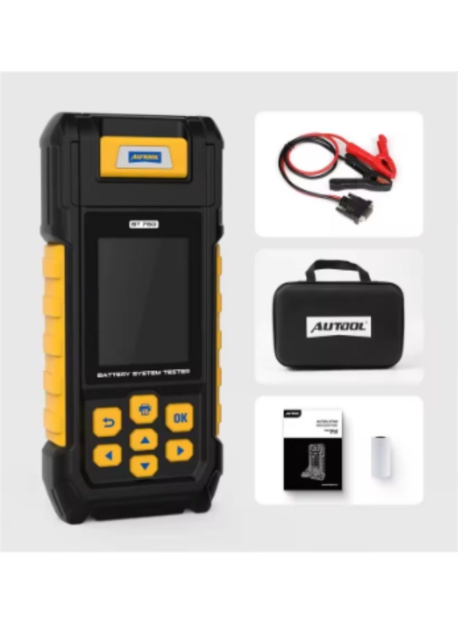 Autool BT760 Automotive Battery Tester 6V/12V/24V – Professional Car Battery Analyzer with Thermal Printer & Charging System Test - Image 1