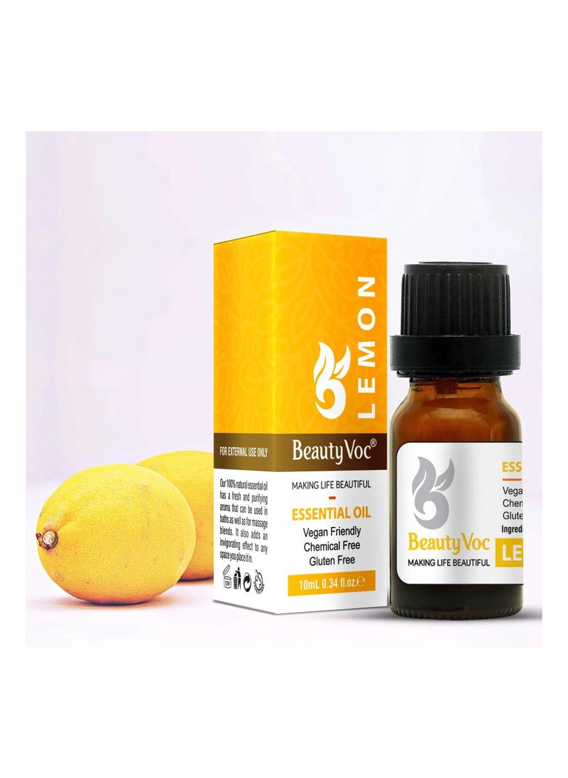 BEAUTY VOC 10ml Lemon Oil with Essence of Finest Lemons for Beauty and Wellness, Infused with Natural Antioxidants and Brightening Power, Elevate Skin, Mood, and Clarity  - Image 3
