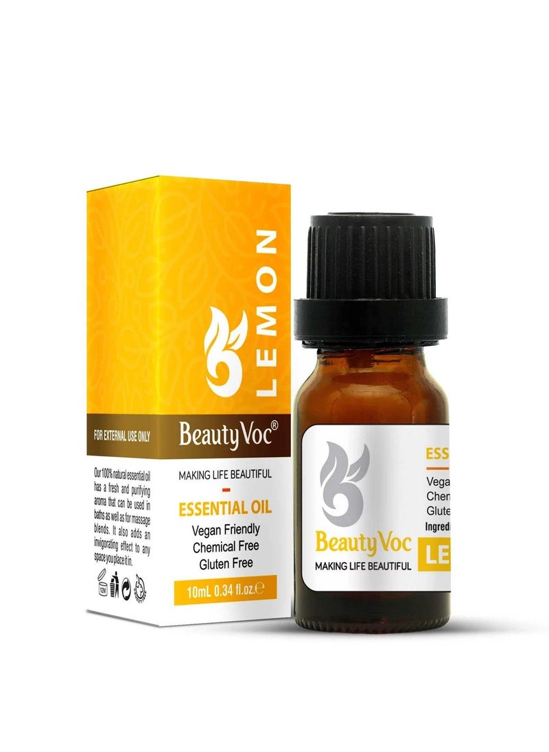 BEAUTY VOC 10ml Lemon Oil with Essence of Finest Lemons for Beauty and Wellness, Infused with Natural Antioxidants and Brightening Power, Elevate Skin, Mood, and Clarity  - Image 2