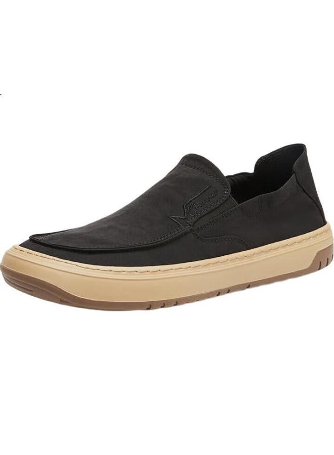 C.BANNER Men'S Comfortable Old Beijing Cloth Shoes Lightweight Slip-On Casual Shoes Breathable Canvas Shoes Black Size 43 - Image 3