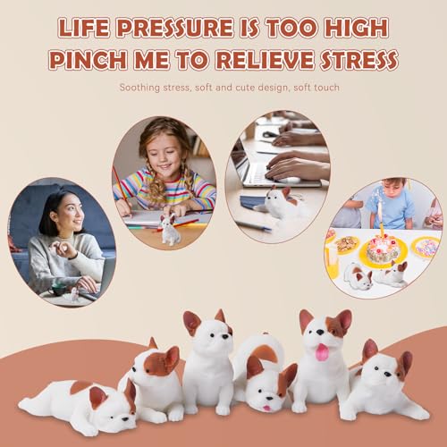 AiSiXin 6Pcs Dog Squishy Toys for Kids Cute Fidget Toys Stress Balls for Adults Sensory Stress Toys Squish Squeeze Ball Stress Relief Toy Squishy Ball Stretch Squeeze Toys Party Favors for Boys Girls - Image 5
