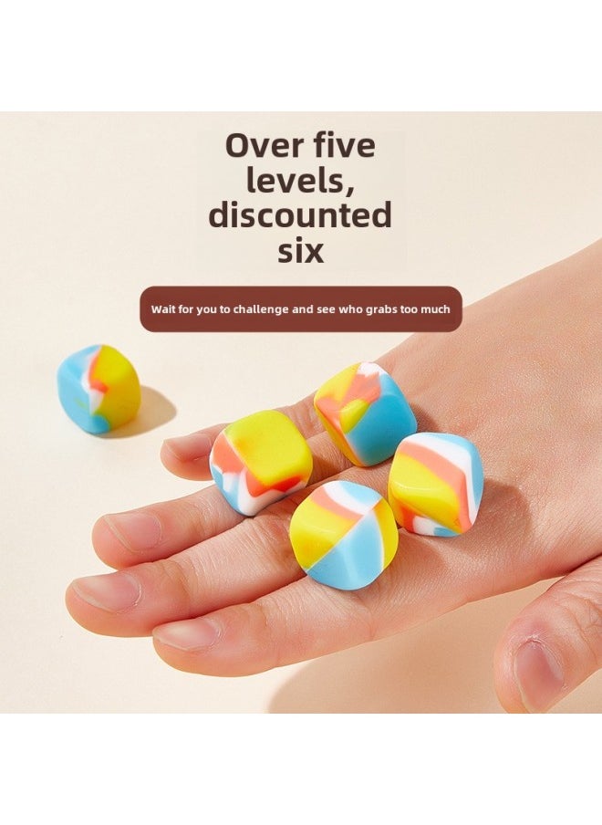 Toy Children Nostalgia After 80 After 80 To Catch Stones Five Colorful Traditional Variety Of Fun Traditional Game Stick-Specifications:Green Color 10 Grain Pack  - Image 3