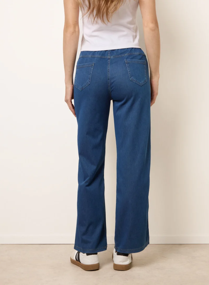 بلو فانيلا Side Stripe Jeans With Drawstring
